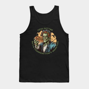 Frankenstein's Monster as Pizza Chef Tank Top